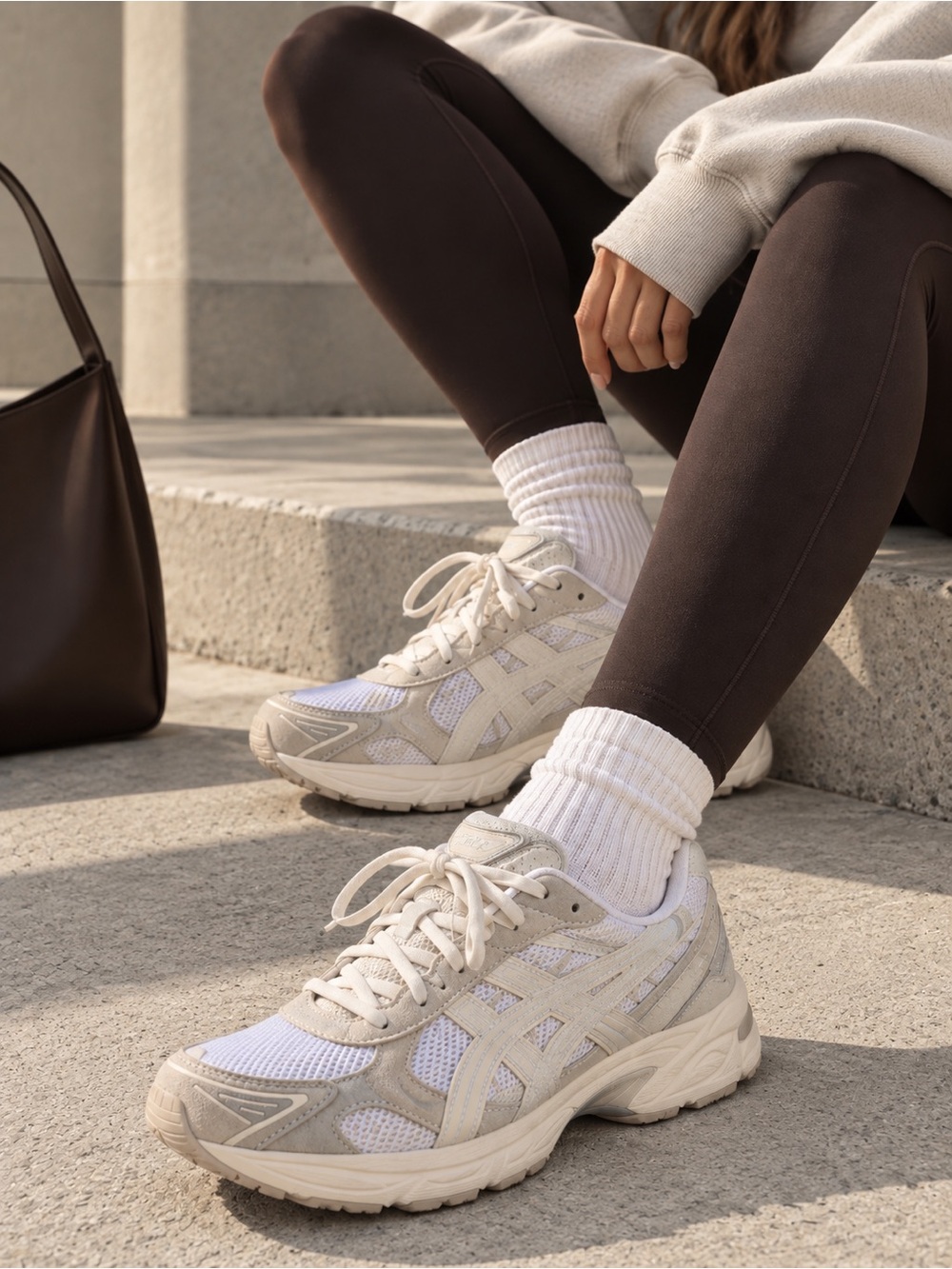 ASICS GEL-1130 White Birch Suede Sneakers Women’s 8